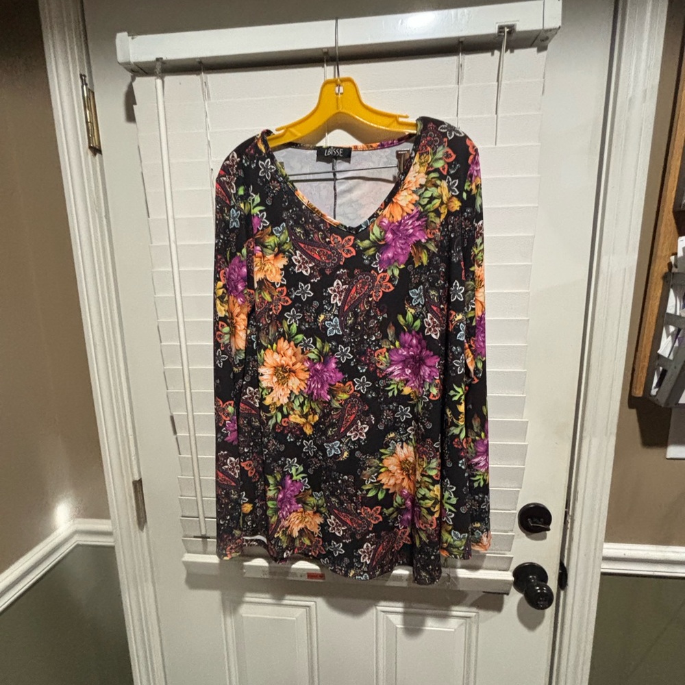LBISSE Floral Long Sleeve Top